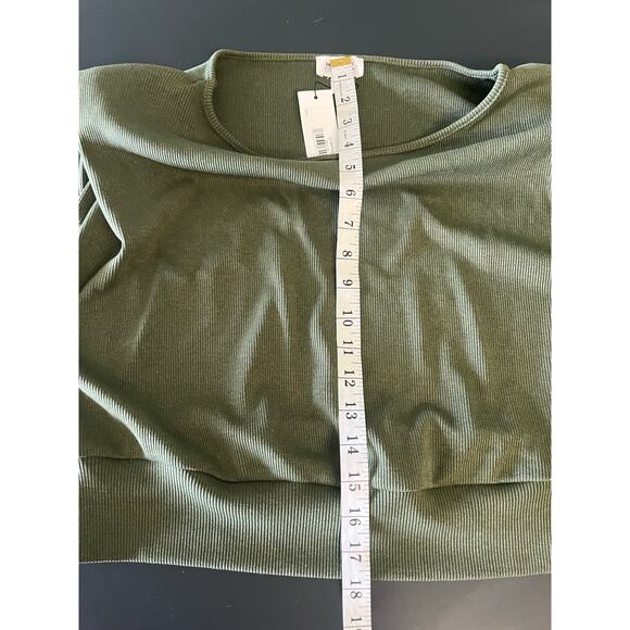 The Drop Women's Green Padded Shoulder Crop Top by @lucywhims Casual XXL Pull On - Picture 4 of 8